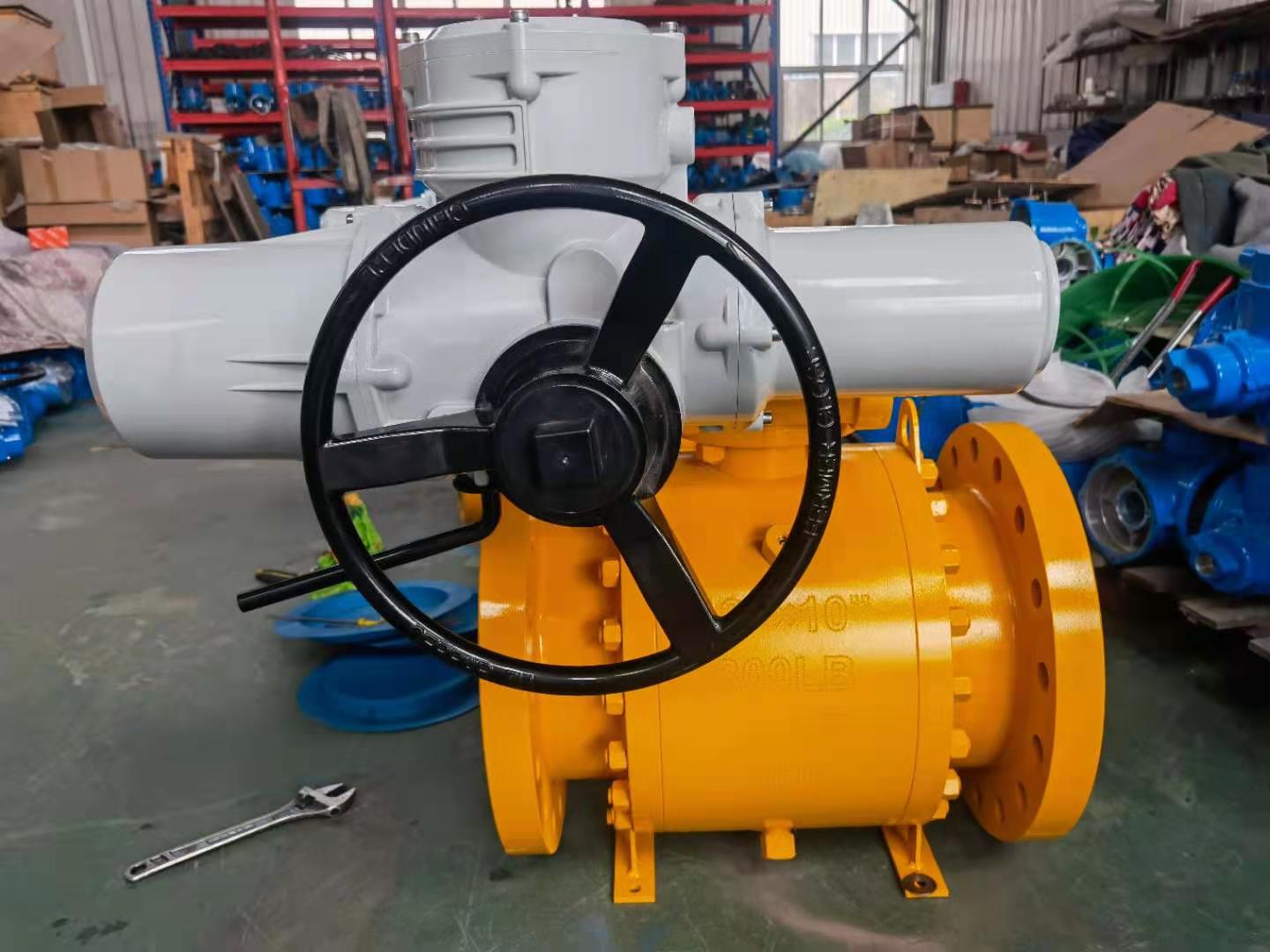 Trunnion electric ball valve